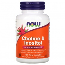 Витамины NOW Choline + Inositol 100 капсул